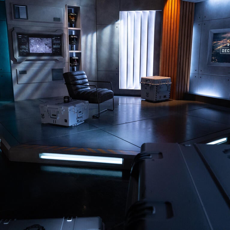 "HALO the Series: Declassified" — a set designed by UC Riverside assistant professor Christopher Scott Murillo. (Photo courtesy of Christopher Scott Murillo).