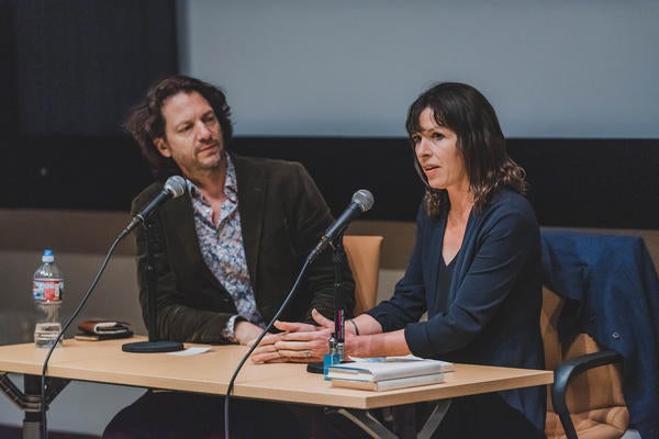 Author Rachel Cusk speaks with Andrew Winer, associate professor and chair of the Department of Creative Writing