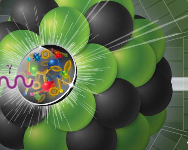 representation of what happens in the electron-ion collider credit: Brookhaven National Laboratory