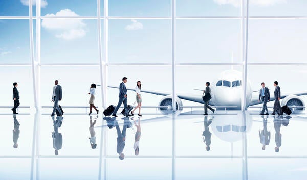 Travelers in airport