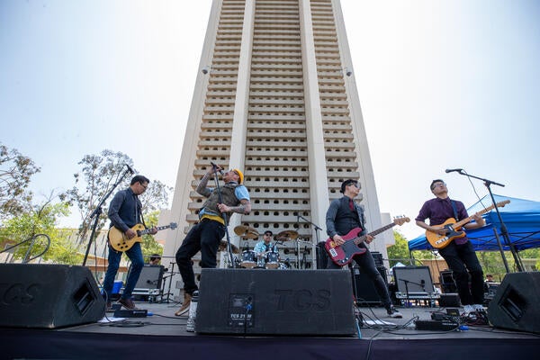 The Slants playing at UC Riverside on Tuesday, April 25, 2023. (UCR/Stan Lim) 