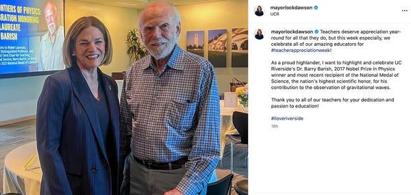 Instagram post from Mayor Patricia Lock Dawson