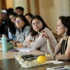 Maria Hinojosa met with UCR students at the Tomás Rivera Library on April 9, 2019. Hinojosa delivered the 50th Hays Press-Enterprise Lecture. (UCR/Stan Lim)