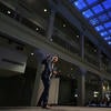 Student presenting on stage at the Culver Center