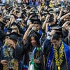 Graduates turning tassels
