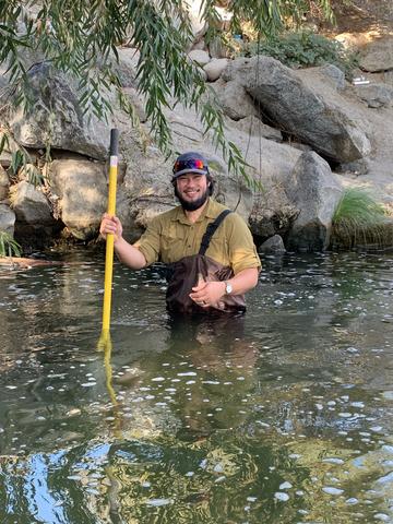 William Ota in the river