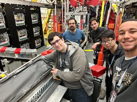 Physicists with prototype at JLab