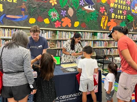 Michael McDonald and Archana Aravindan with visitors