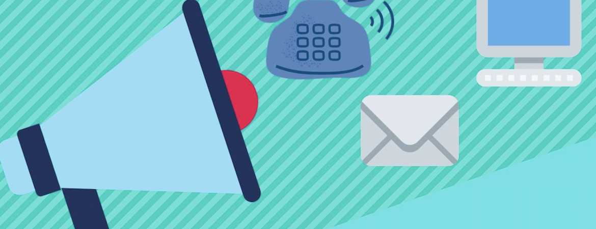 graphic of phone, computer and envelope