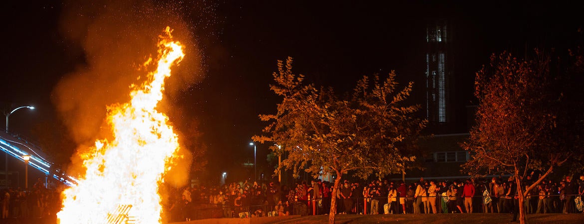 Homecoming bonfire