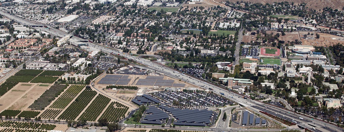 aerial photo of campus