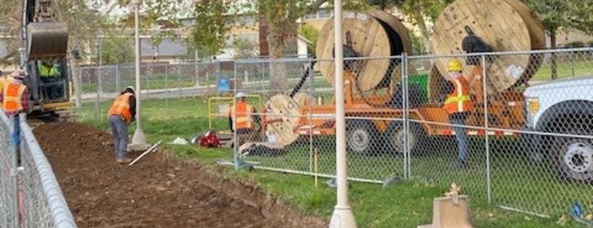 electrical cables being installed