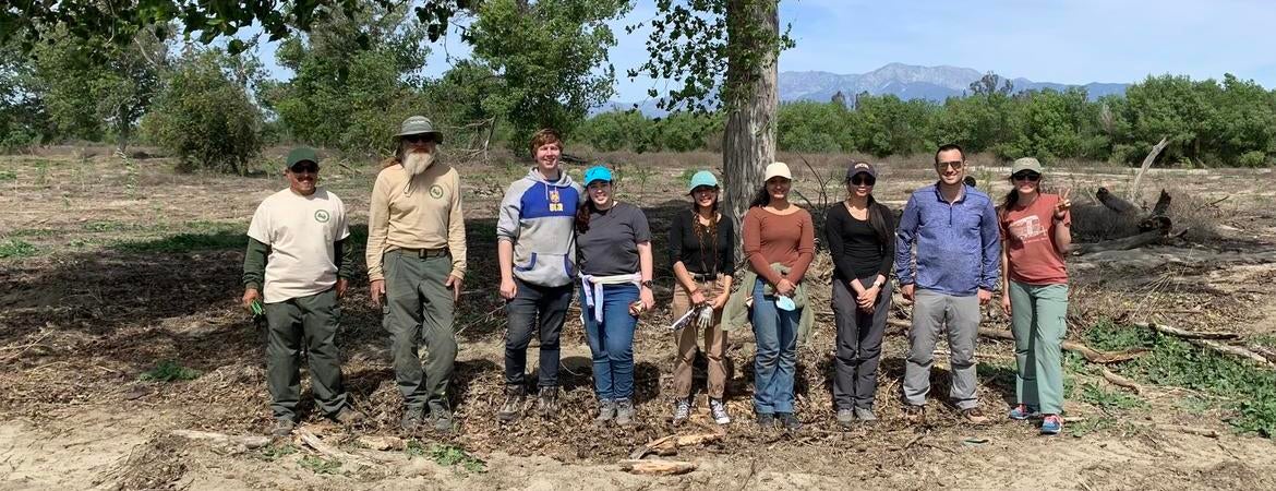 Students with UCR parks team