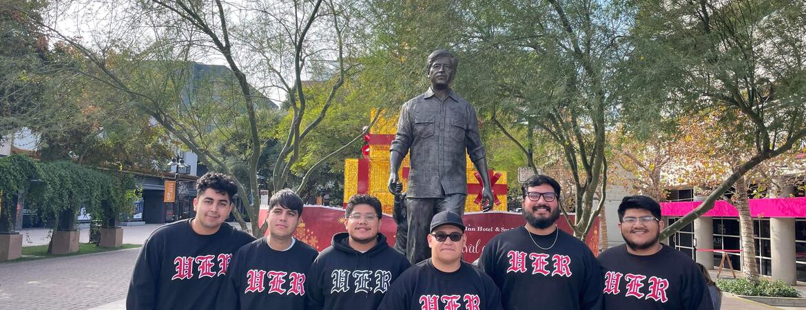 UER at Chavez statue