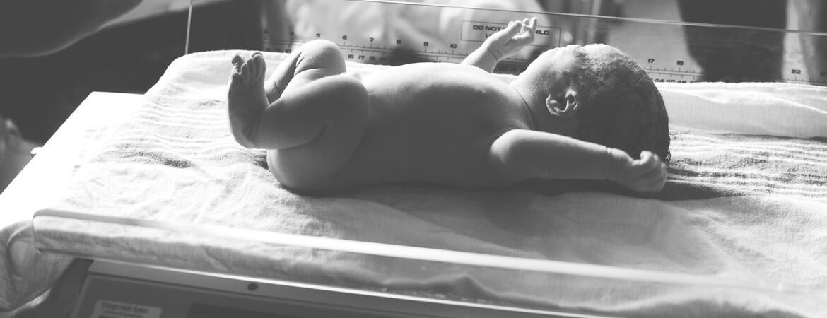 Baby on a digital scale