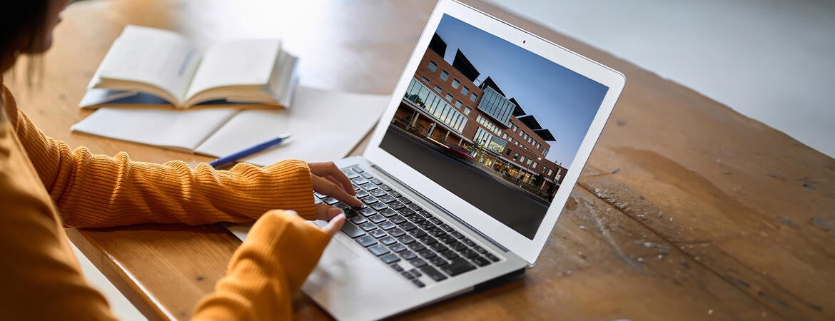 Online MBA program conceptual image