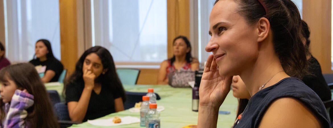 Kalina Michalska at a KIND Lab outreach event