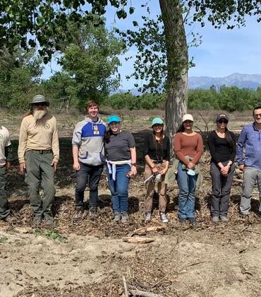 Students with UCR parks team