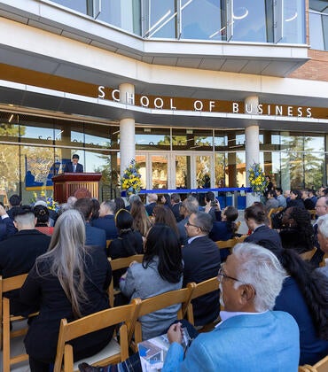 School of Business ribbon-cutting