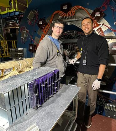 Sean Preins and Peter Carney with prototype