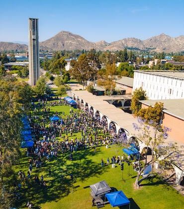 Aerial shot of Senior Sendoff