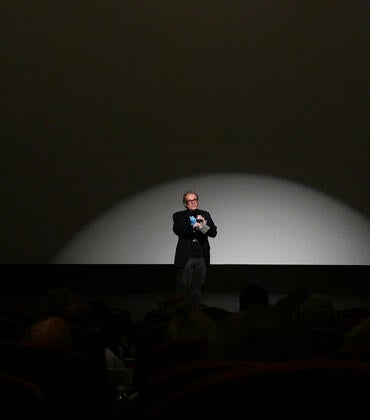 Richard Edwards in a movietheater