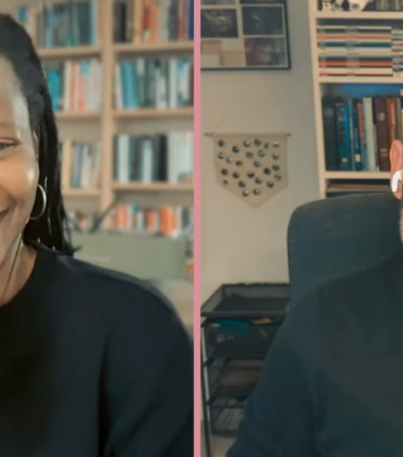 Screenshot of The Unmute Podcast interview between Myisha Cherry and Joel Krueger.