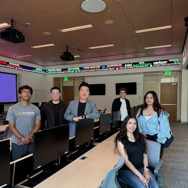 Students and professor