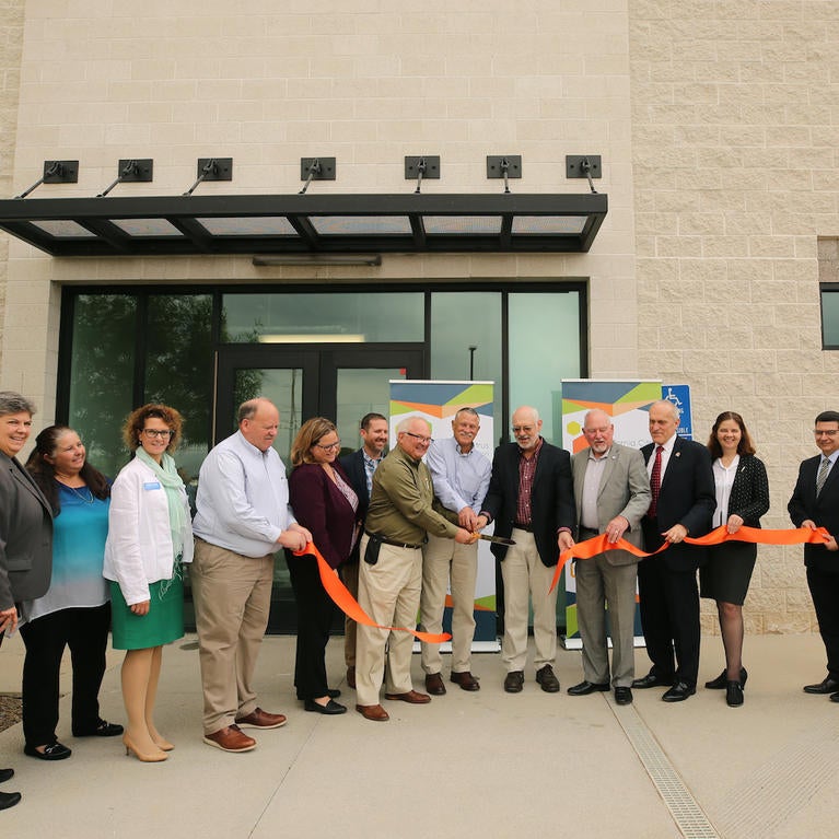 Ribbon cutting ceremony for UC Riverside's biosafety level 3 citrus research laboratory