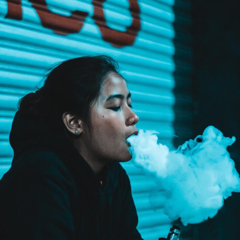 a person vaping