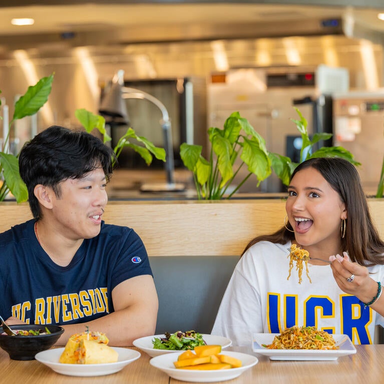 students dining