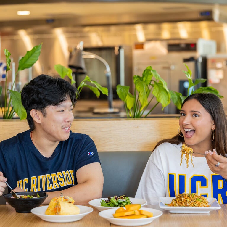 students dining