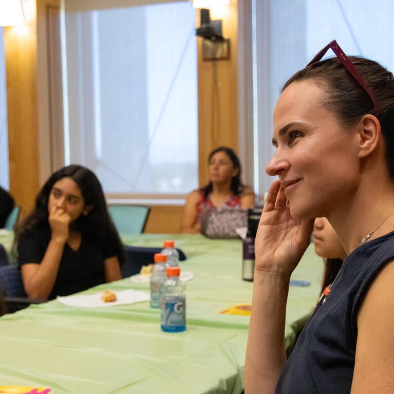 Kalina Michalska at a KIND Lab outreach event