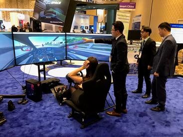 UCR CE-CERT eco-driving simulator at CES 2020