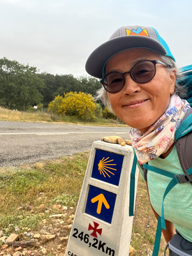 Kathy Kim en el Camino de Santiago