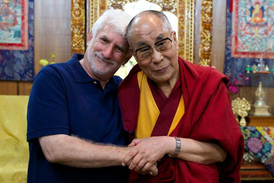 Schimmel with the 14th Dalai Lama, Tenzin Gyatso.