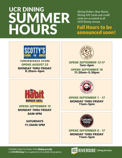 Dining hours