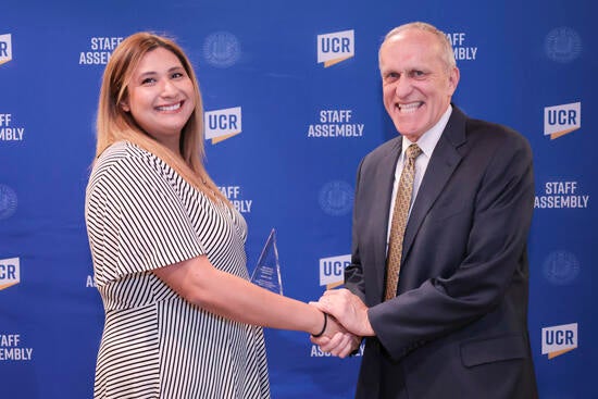 Alice Chavez and Chancellor Wilcox