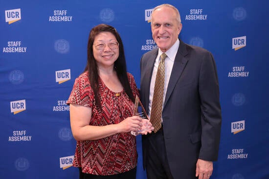 Susan Komura and Chancellor Wilcox