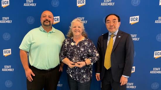 Laurie Graham with Alex Najera and Chancellor Hu
