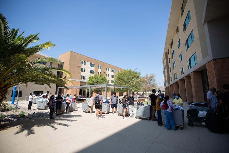 Students moving in