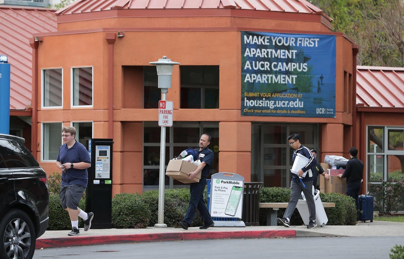 For staff at Housing Services, the paperwork has not stopped. Due to the pandemic, 92% of students in residence halls, which amounts to more than 3,000 people, canceled their housing contracts, moving out a quarter earlier than scheduled, said Robert Brumbaugh, senior director of Housing Services. (UCR/Stan Lim)