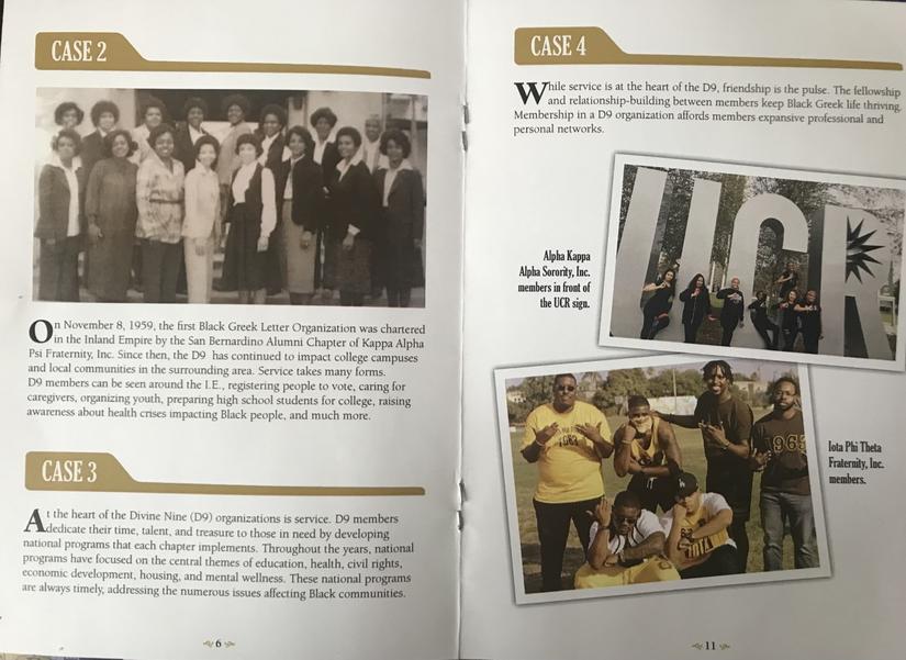 The exhibition, “Black Greek Letter Organizations: Divinely Made in the I.E.,” is part of African Student Programs’ 50th anniversary celebration. (UCR)