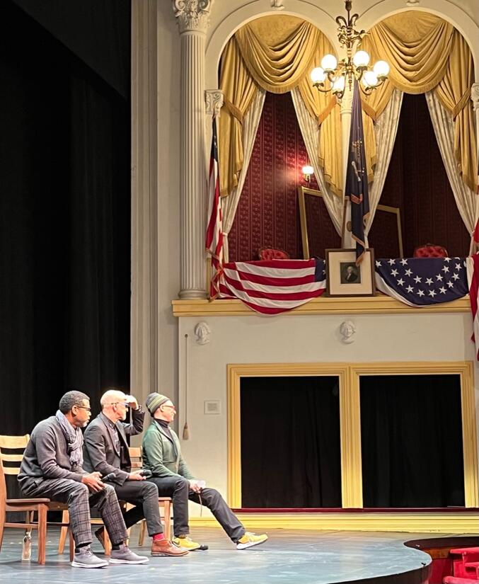 Rickerby Hinds (far left) at Ford's Theatre. (Photo courtesy of Stu Krieger)